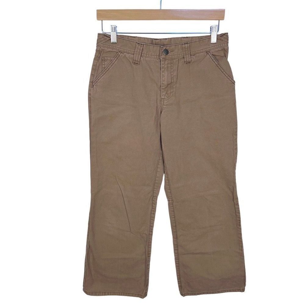 Vintage Patagonia Canvas Work Pants Organic Cotton Utility Wide Leg women’s sz 8